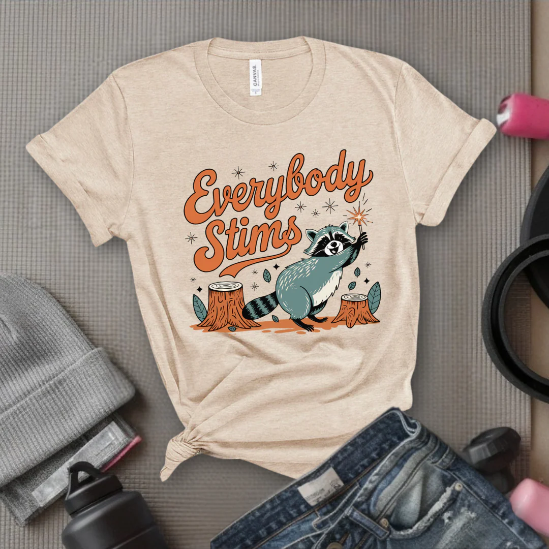 Everybody stims - Girl Power Inspirational T-Shirt - Women Empowerment Tee - Gift for Her - Bella Canvas 3001 - Image 5