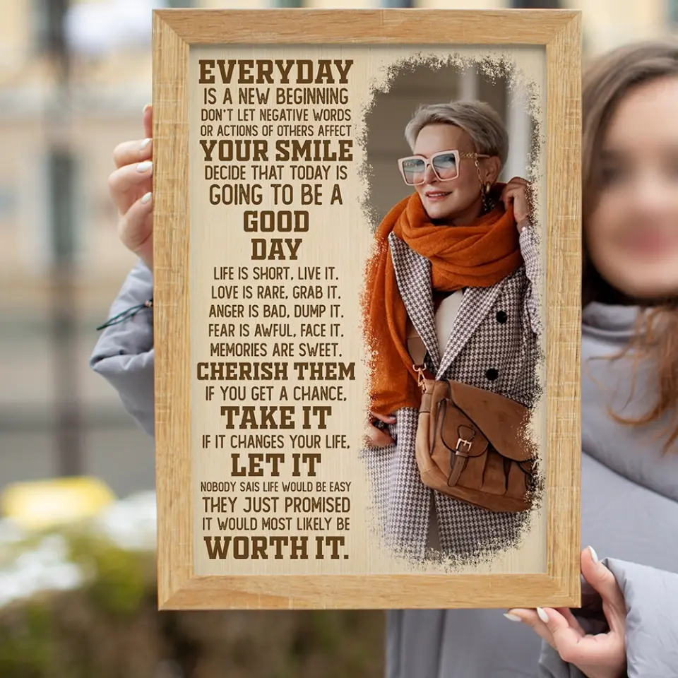 Everyday Is A New Beginning Upload Photo Canvas Poster - Image 13