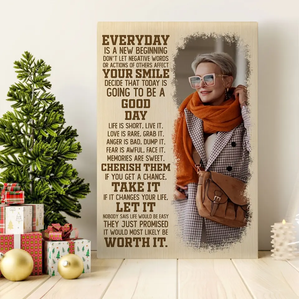 Everyday Is A New Beginning Upload Photo Canvas Poster - Image 5