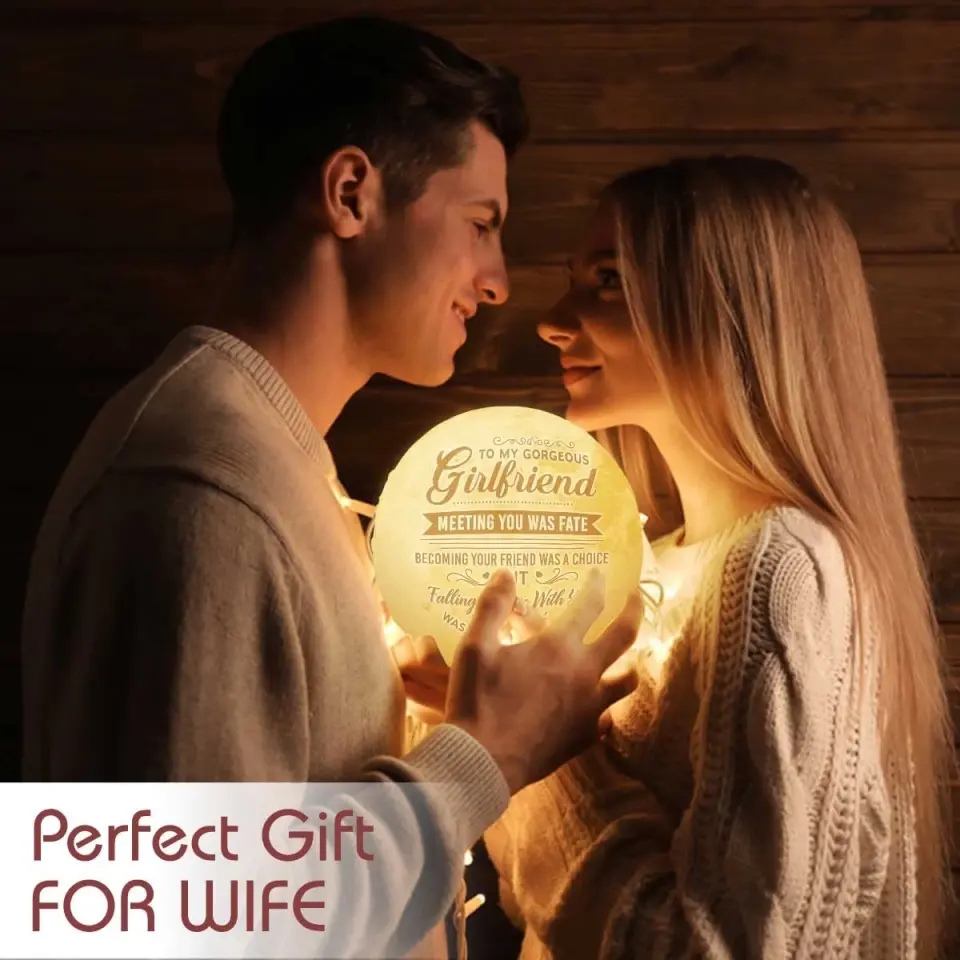 Falling In Love With You Was Beyond My Control - Personalized 3D Moon Lamp - Gift For Girlfriend - Image 6