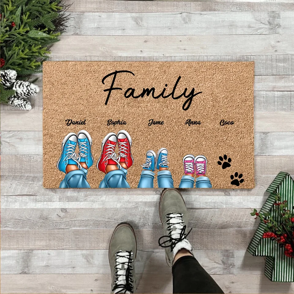 Family Shoes - Personalized Doormat - Gift For Family - Image 5