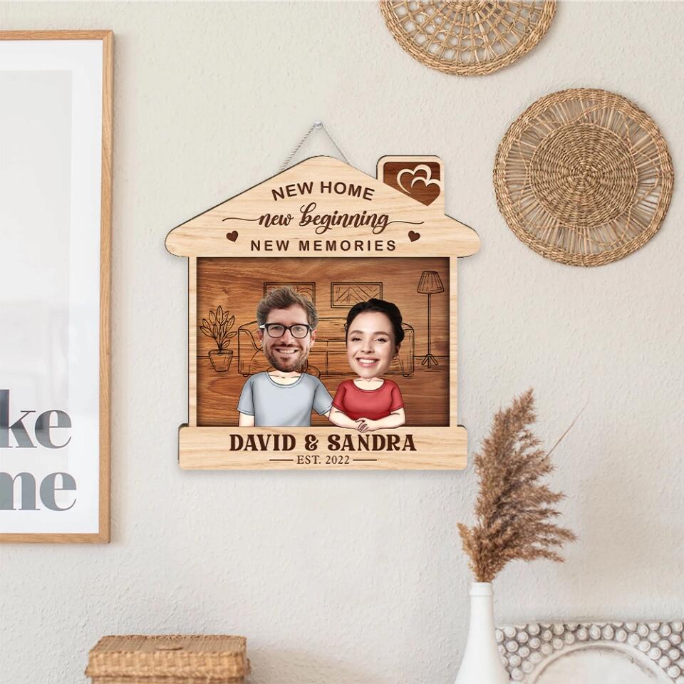 Couple Wooden Sign Family Where Life Begins And Love Never Ends - Housewarming Gifts - Custom Wooden Sign - Gift For Couples - Image 4