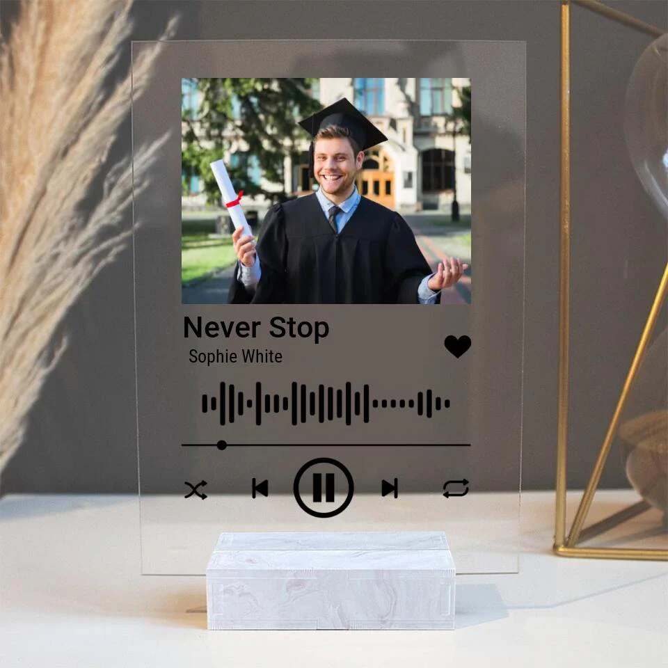 Favorite Song Custom Acrylic Plaque Graduation Gift - Image 3