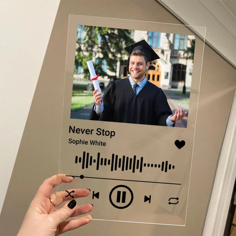 Favorite Song Custom Acrylic Plaque Graduation Gift - Image 4