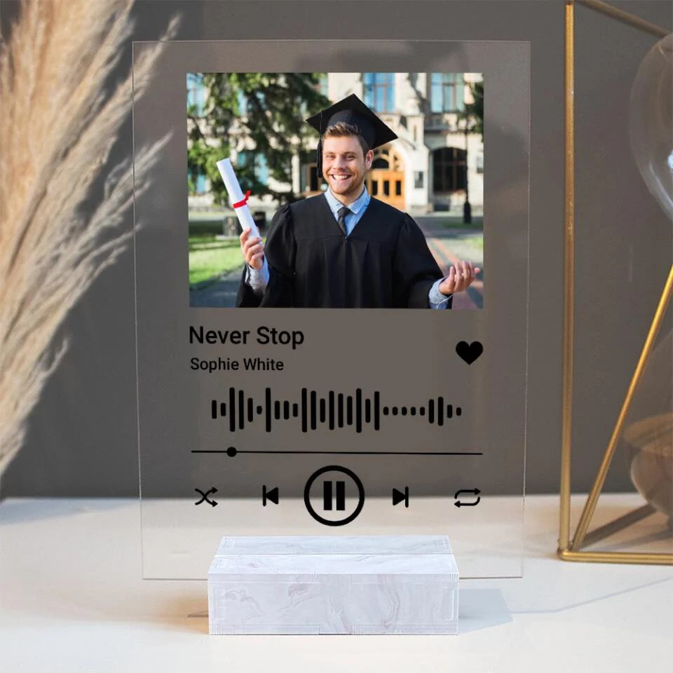 Favorite Song Custom Acrylic Plaque Graduation Gift - Image 5
