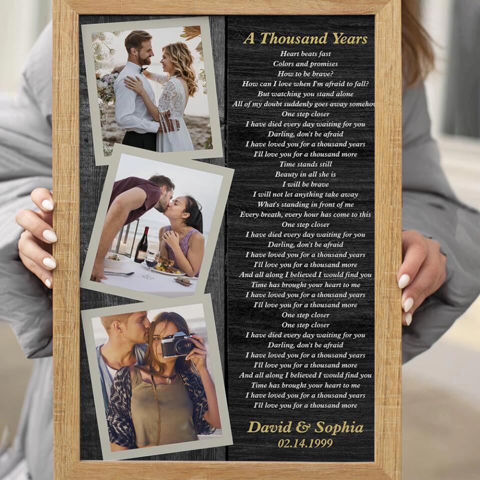 Favorite Song Lyrics And Photo Custom Canvas Poster Anniversary Gift For Couples - Image 7