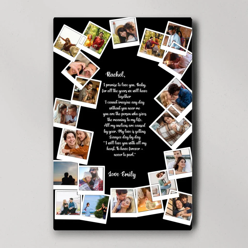 Favorite Song Lyrics Happy Couple Custom Canvas Poster Anniversary Gift For Couples - Image 5