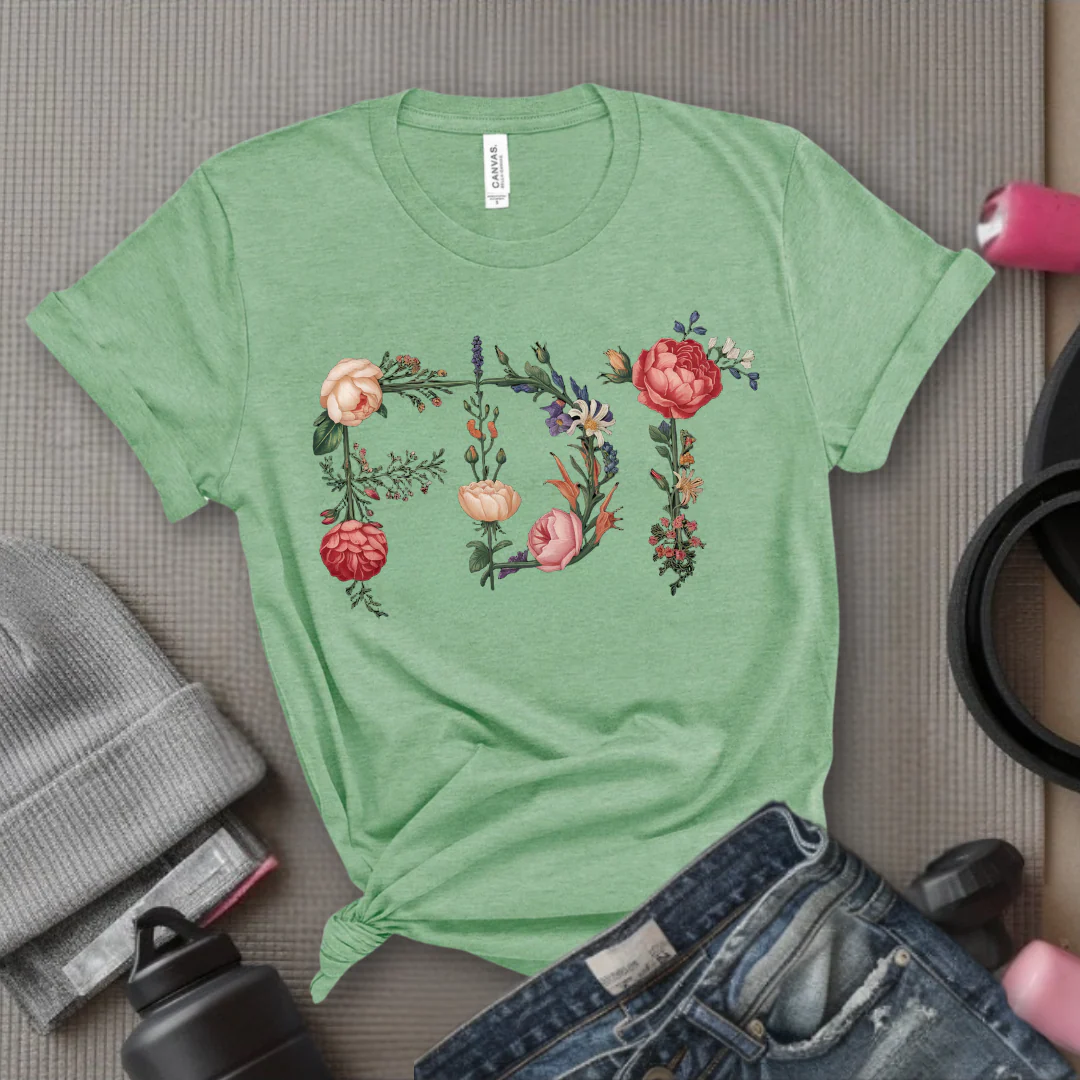 FDT Floral - Feminist Gift Empowerment Art Flower Design T-Shirt - Gift for Woman - Bella Canvas 3001 - Image 10