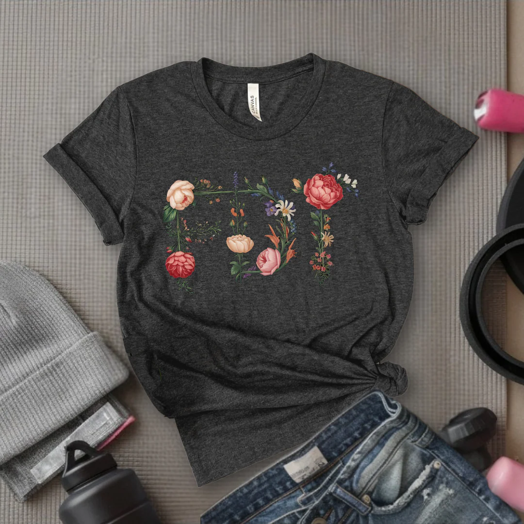 FDT Floral - Feminist Gift Empowerment Art Flower Design T-Shirt - Gift for Woman - Bella Canvas 3001 - Image 2