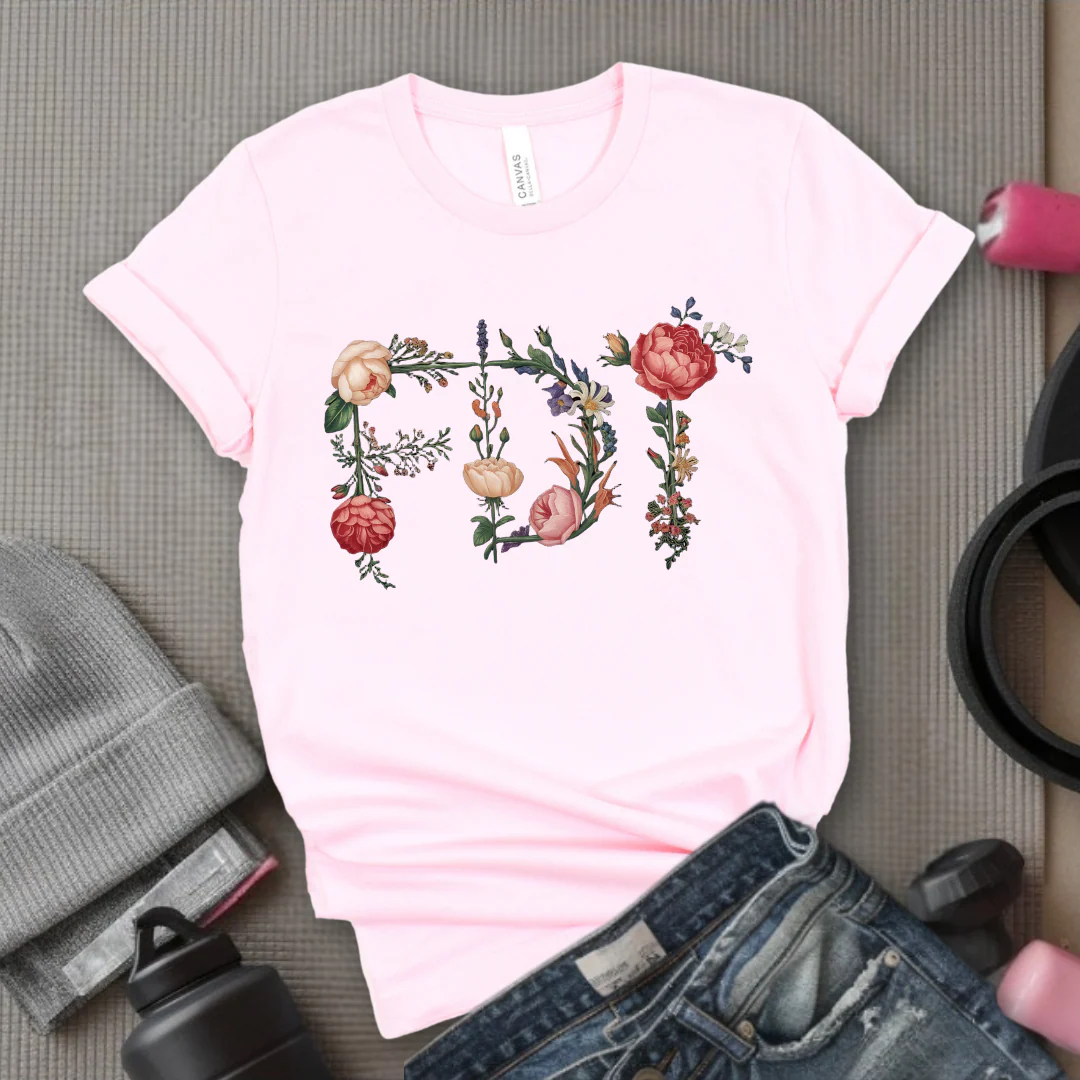 FDT Floral - Feminist Gift Empowerment Art Flower Design T-Shirt - Gift for Woman - Bella Canvas 3001 - Image 5