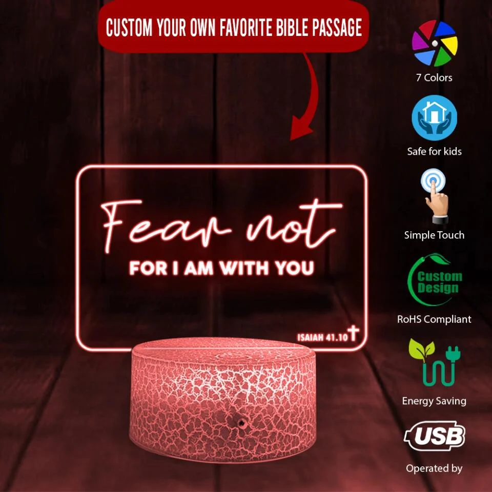 Fear Not For I Am With You Personalized Led Light Gifts for Spiritual People - Image 2