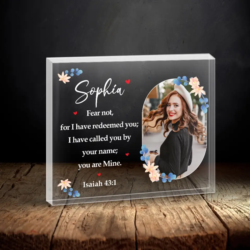 Fear Not For I Have Redeemed You Shaped Plaque - Image 3