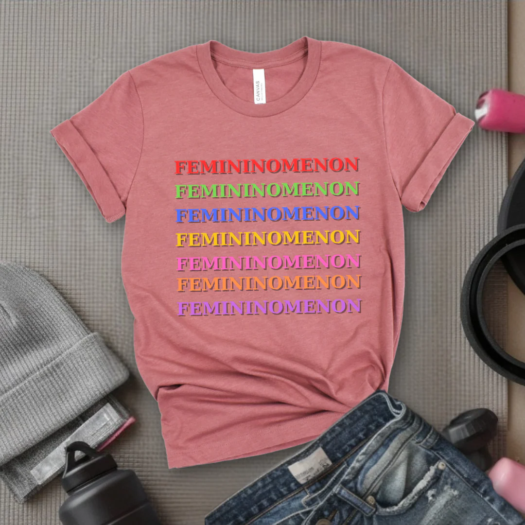 Femininomenon Shirt - Feminist T-Shirt - Women Empowerment Tee - Bella Canvas 3001 - Image 3