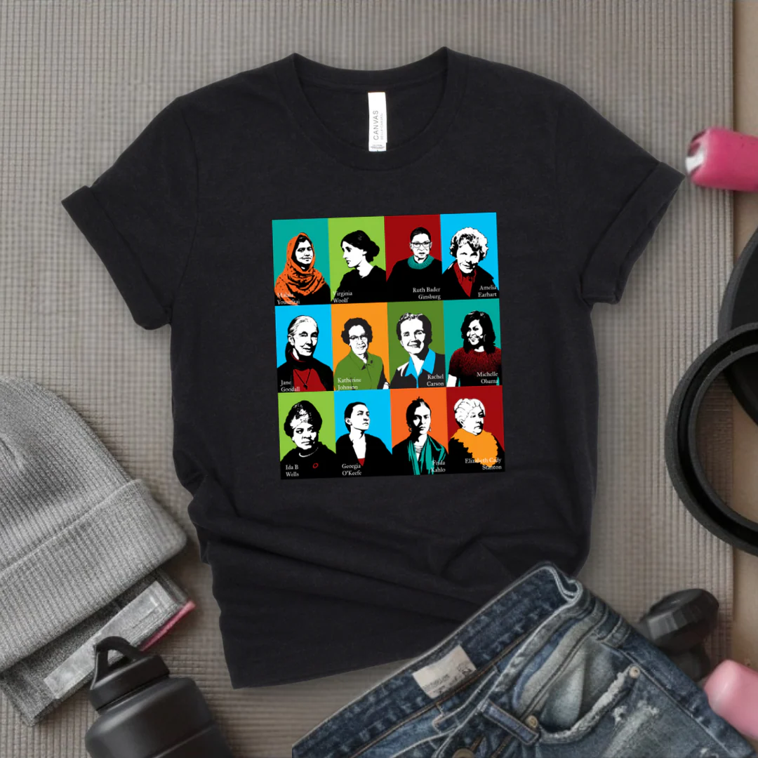 Feminism Icons Retro - Feminism Inspired Tee - Women Right Shirts - Unisex Jersey Short Sleeve Shirt - Gift for Feminists - Bella Canvas 3001