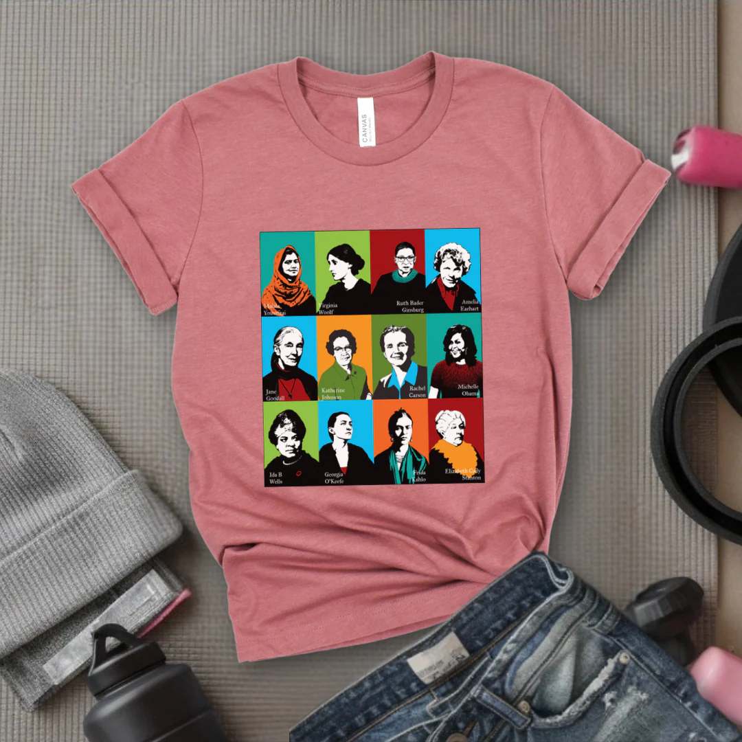 Feminism Icons Retro - Feminism Inspired Tee - Women Right Shirts - Unisex Jersey Short Sleeve Shirt - Gift for Feminists - Bella Canvas 3001 - Image 5