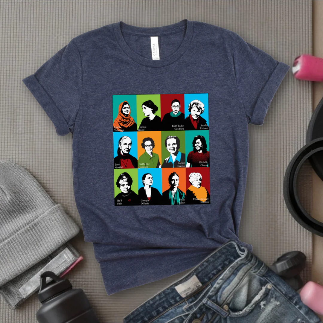 Feminism Icons Retro - Feminism Inspired Tee - Women Right Shirts - Unisex Jersey Short Sleeve Shirt - Gift for Feminists - Bella Canvas 3001 - Image 6