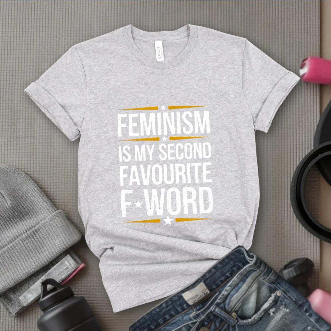 Feminism Second Favorite F Word - Women Empowerment T-Shirts - Unisex Jersey Short Sleeve Shirt - Gift for Feminists - Bella Canvas 3001 - Image 2