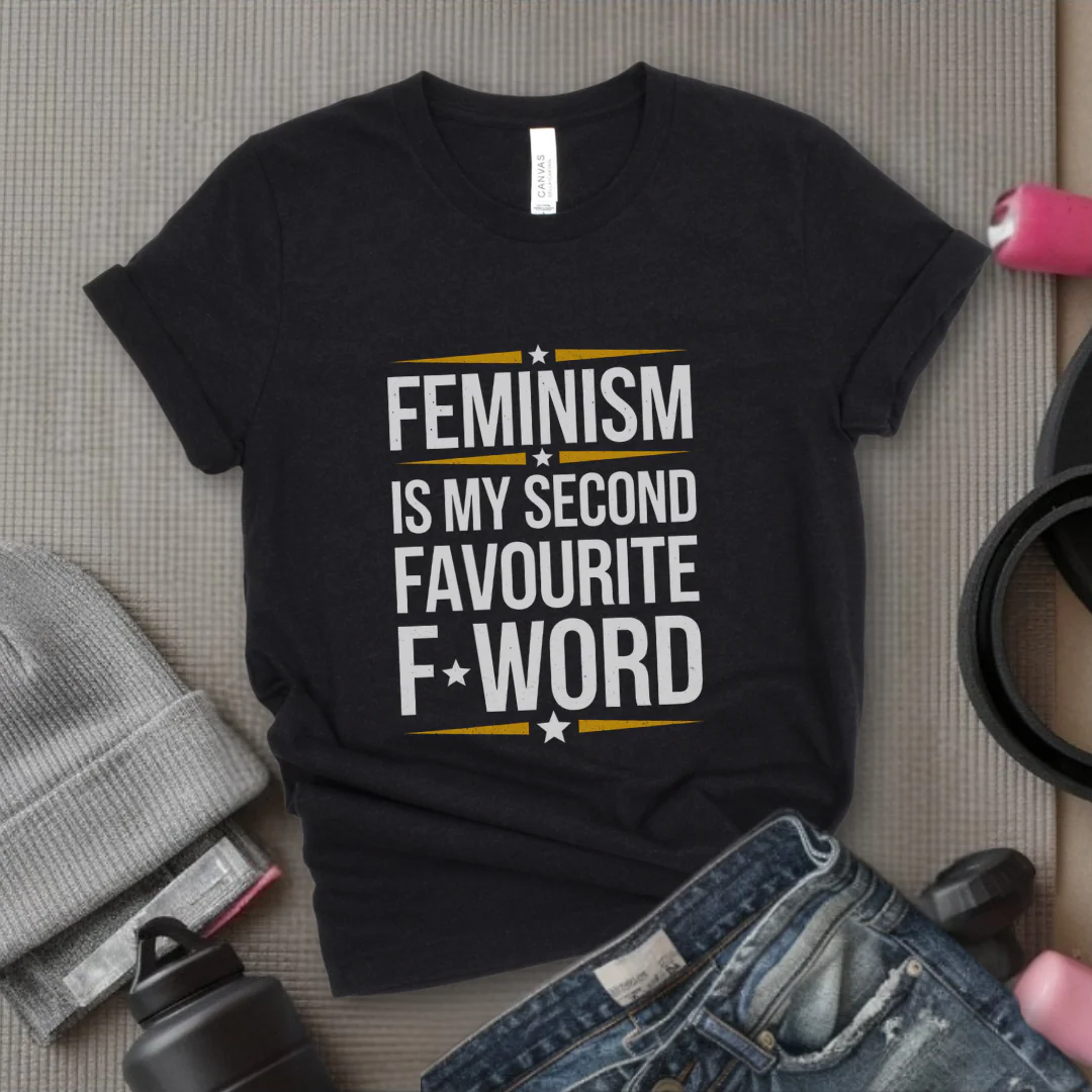 Feminism Second Favorite F Word - Women Empowerment T-Shirts - Unisex Jersey Short Sleeve Shirt - Gift for Feminists - Bella Canvas 3001 - Image 3