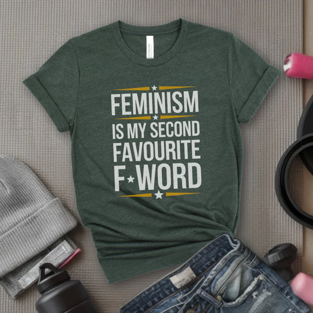 Feminism Second Favorite F Word - Women Empowerment T-Shirts - Unisex Jersey Short Sleeve Shirt - Gift for Feminists - Bella Canvas 3001 - Image 4