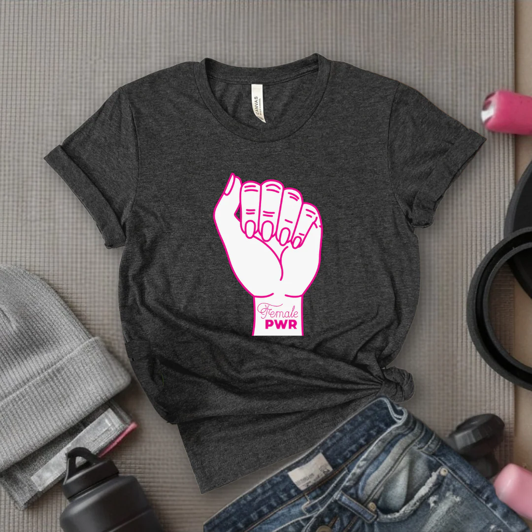 Feminist Fist - Retro Sarcastic T-Shirt - Women Right Shirts - Unisex Jersey Short Sleeve Shirt - Gift for Her - Bella Canvas 3001 - Image 3