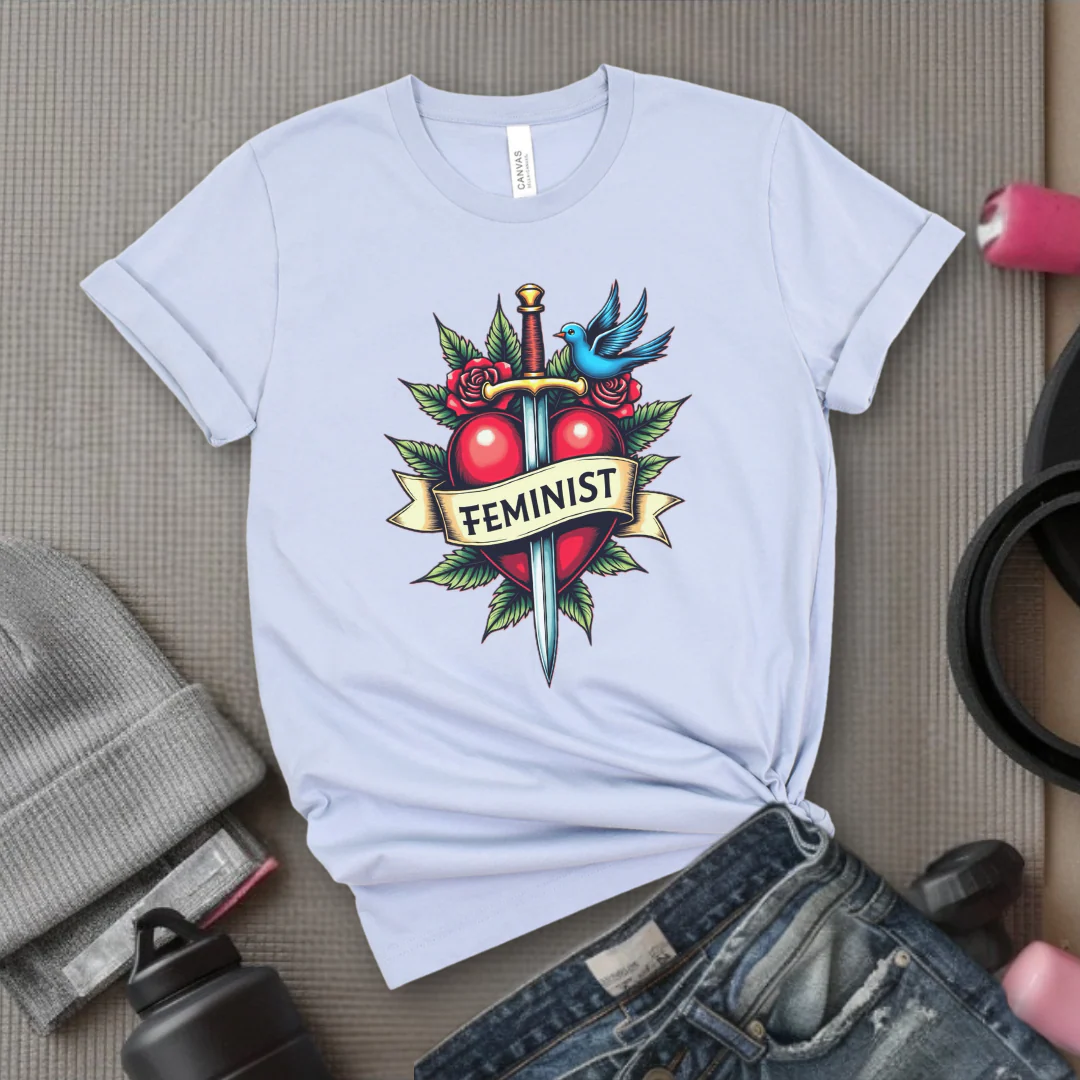 Feminist Swords and Flowers - Women Empowerment Tshirt Collection - Unisex Jersey Short Sleeve Shirt - Gift for Her - Bella Canvas 3001 - Image 10