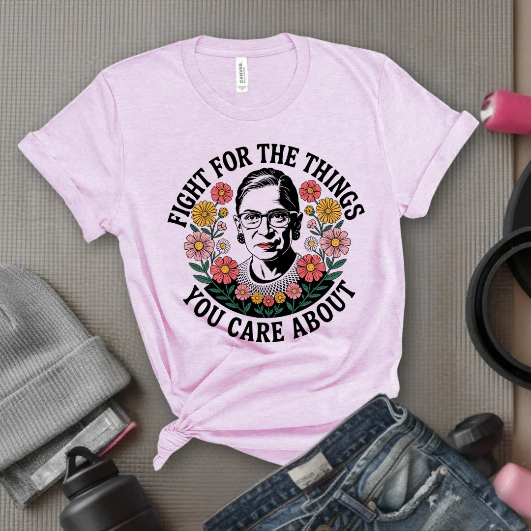 Fight For The Things You Care About V3- Women Empower Feminist Tee - Bella Canvas 3001 - Image 7