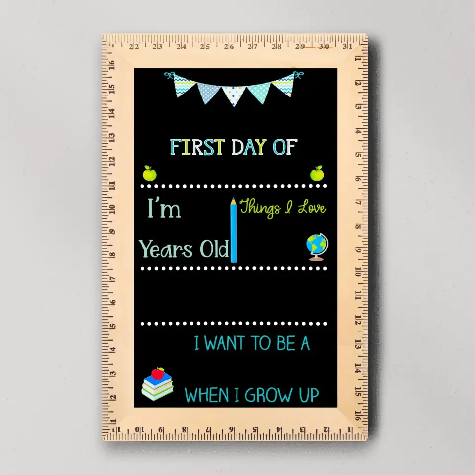 First Day Of School - Handwriting Canvas - Gift For Kids Children | 308IHPBNCA982 - Image 3
