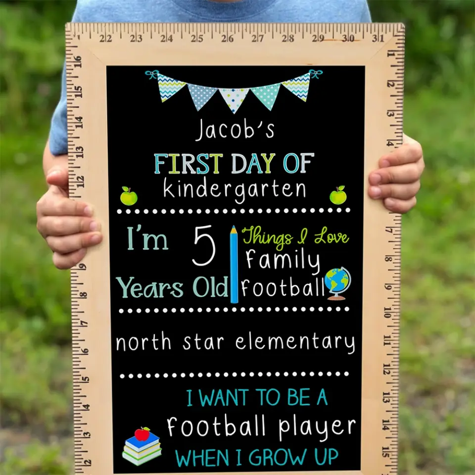 First Day Of School - Handwriting Canvas - Gift For Kids Children | 308IHPBNCA982 - Image 9