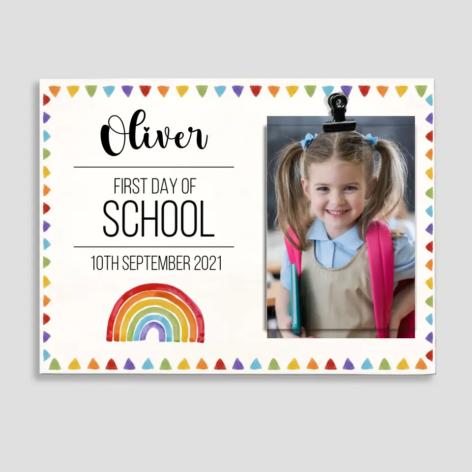 First Day Of School - Personalized Photo Clip Frame - First Day Of School Gift | 308IHPBNPT918 - Image 3