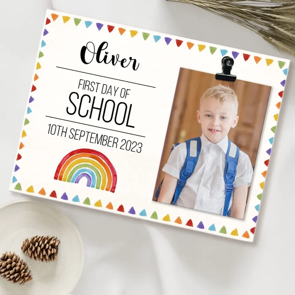 First Day Of School - Personalized Photo Clip Frame - First Day Of School Gift | 308IHPBNPT918 - Image 7