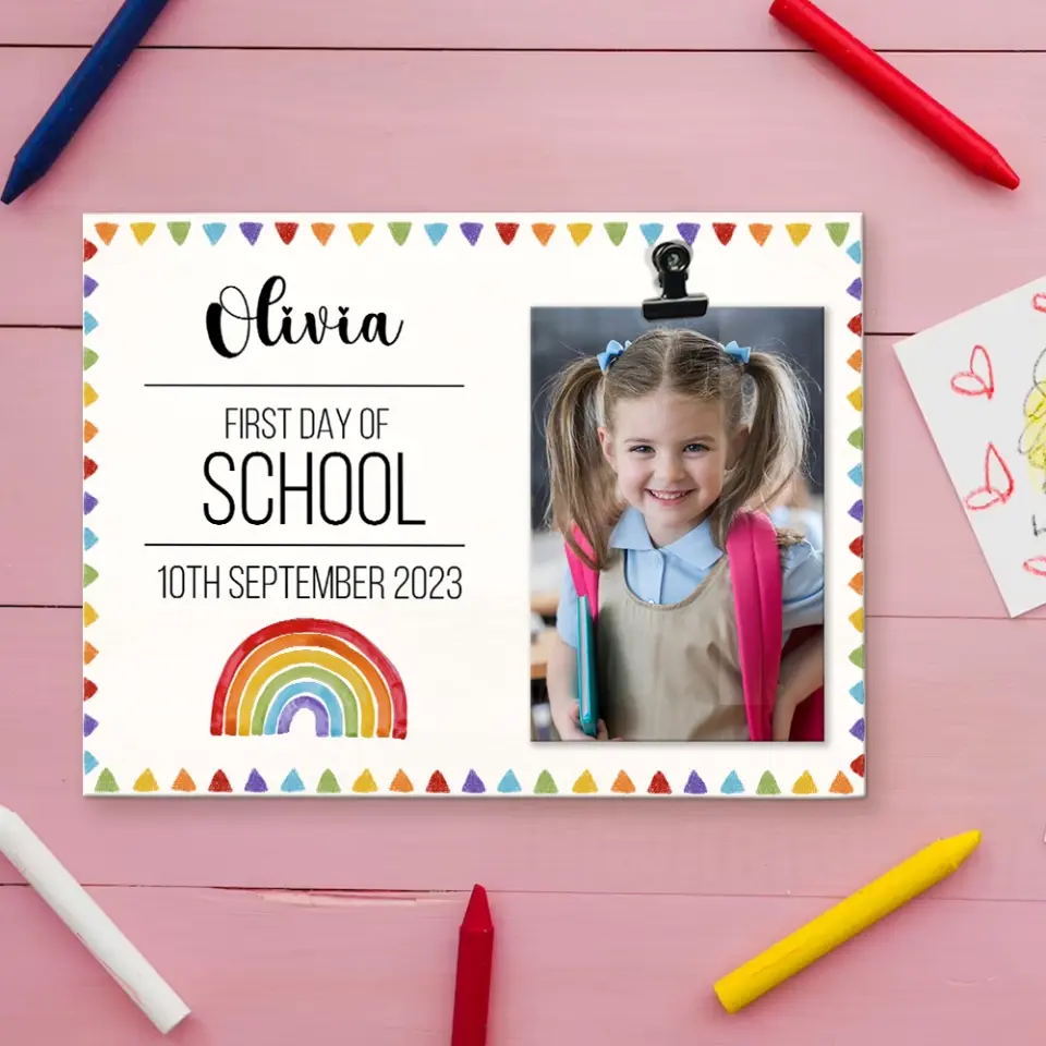 First Day Of School - Personalized Photo Clip Frame - First Day Of School Gift | 308IHPBNPT918 - Image 9