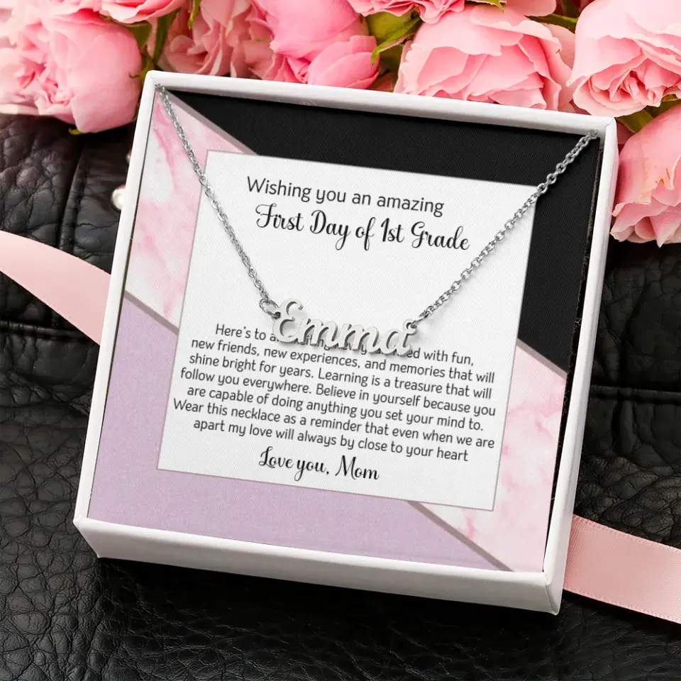First Day Of The First Grade Custom Name Necklace - Image 2