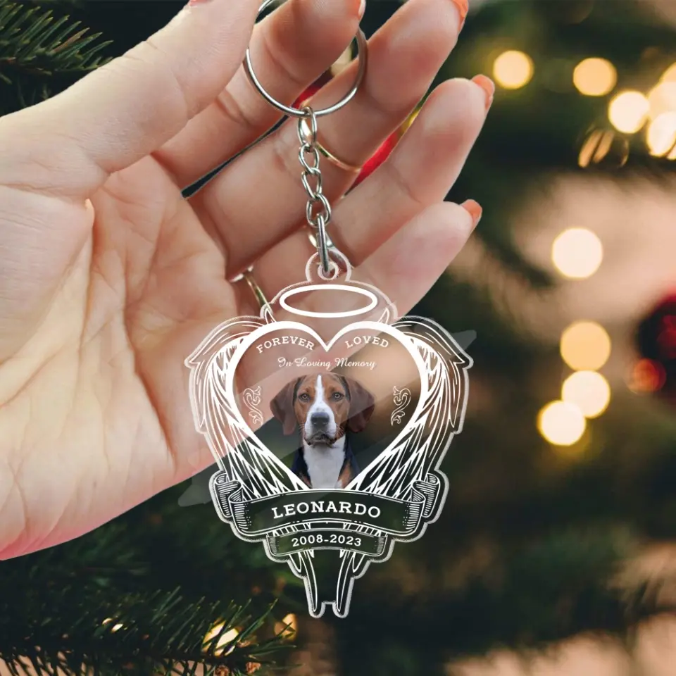 Forever Loved In Loving Memory Personalized Acrylic Keychain Memorial Gift - Image 3