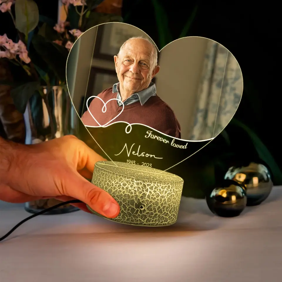 Forever Loved Personalized Photo LED Light Memorial Gift - Image 2