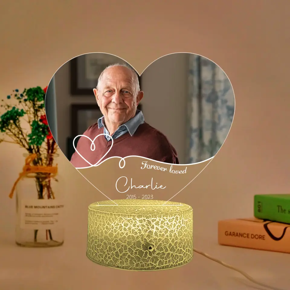 Forever Loved Personalized Photo LED Light Memorial Gift - Image 3