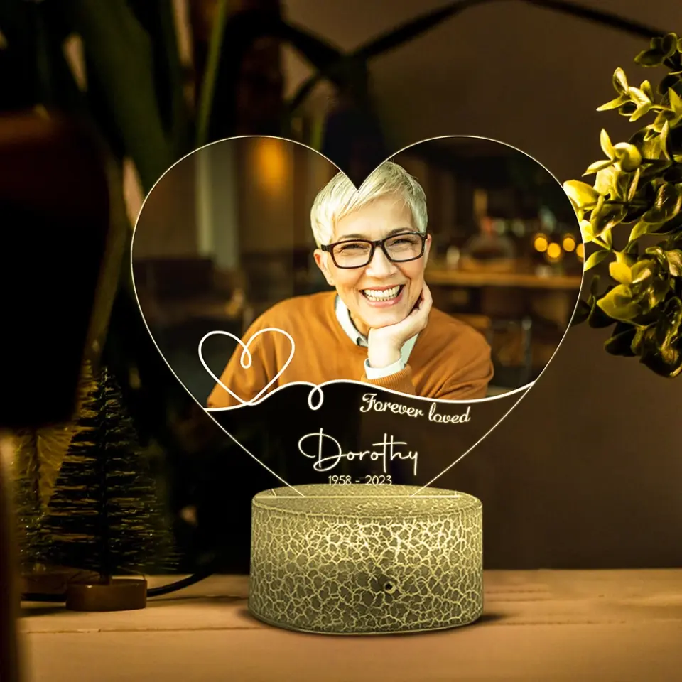 Forever Loved Personalized Photo LED Light Memorial Gift - Image 5