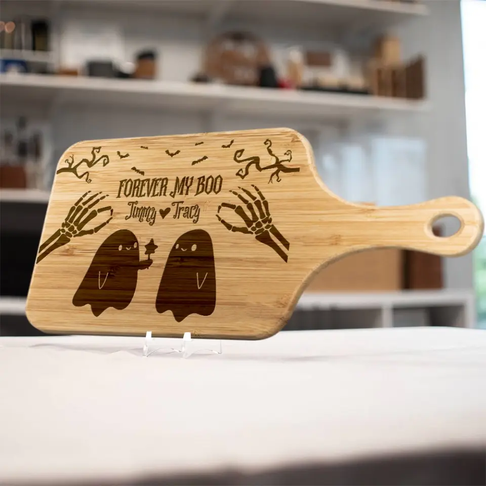 Forever My Boo Custom Wood Cutting Board Halloween Gifts For Couple - Image 16