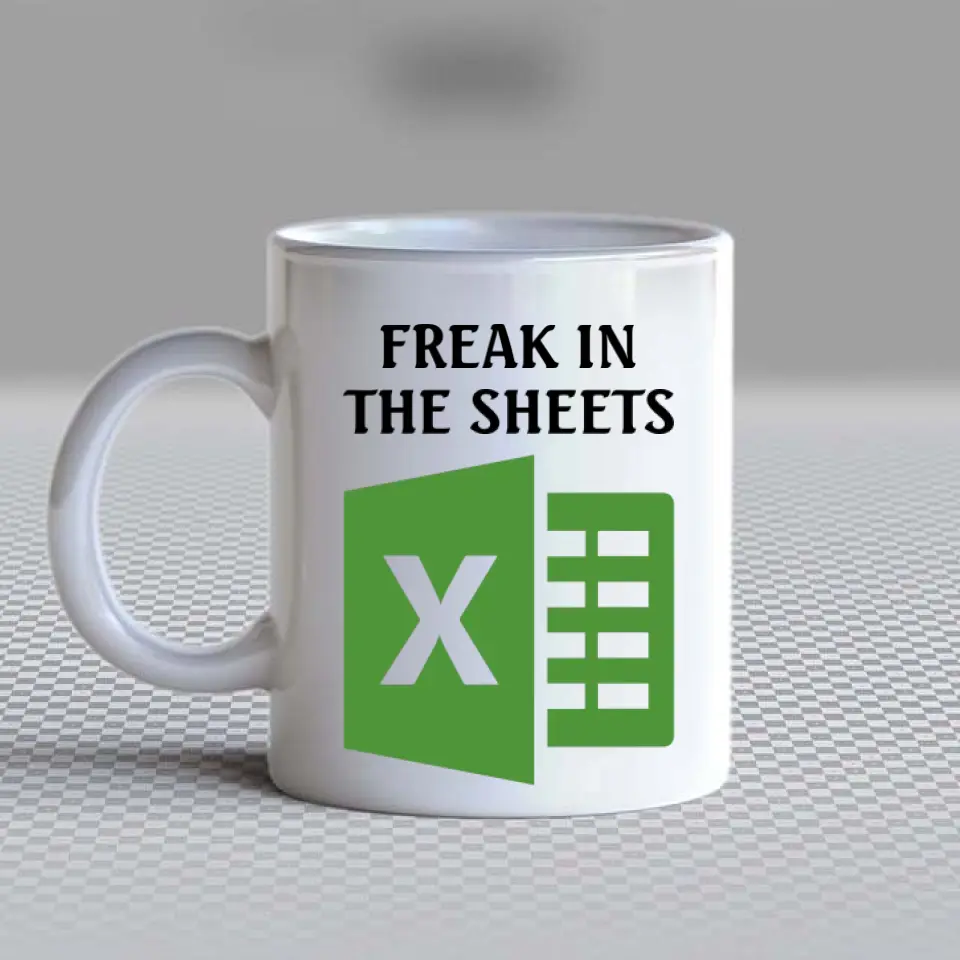Freak In The Sheet Personalized White Accent Mug Gift For Accountant - Image 3