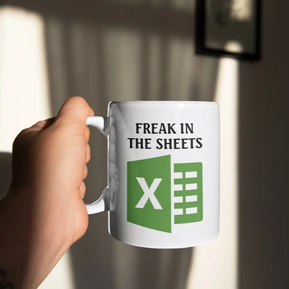 Freak In The Sheet Personalized White Accent Mug Gift For Accountant - Image 4