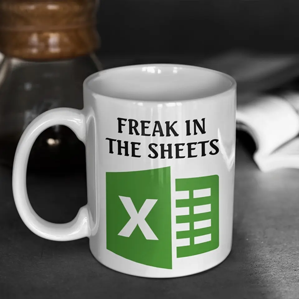 Freak In The Sheet Personalized White Accent Mug Gift For Accountant - Image 5