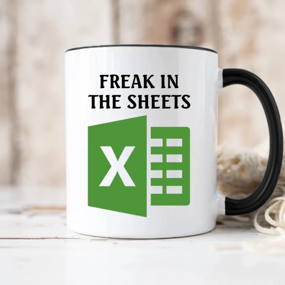Freak In The Sheet Personalized White Accent Mug Gift For Accountant - Image 7
