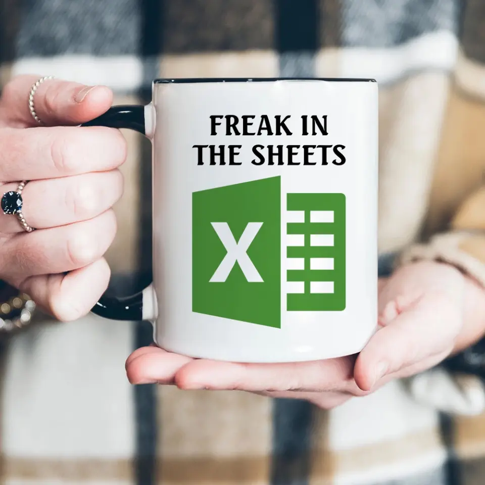 Freak In The Sheet Personalized White Accent Mug Gift For Accountant - Image 8