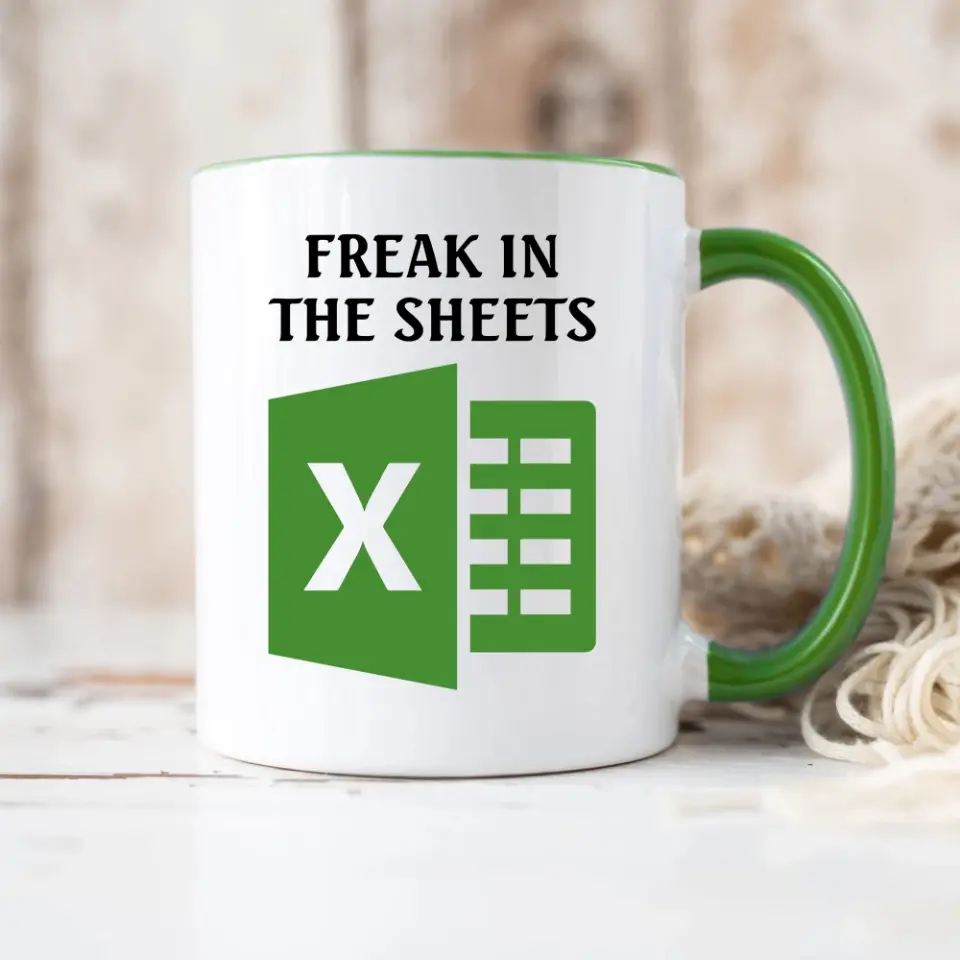 Freak In The Sheet Personalized White Accent Mug Gift For Accountant - Image 9