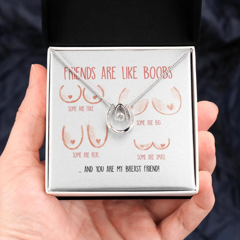 Friends Are Like Boobs Personalized Funny Necklace - Image 4