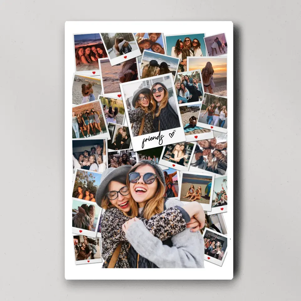 Friends And Love In Every Moment Upload Photo Canvas And Poster - Image 2
