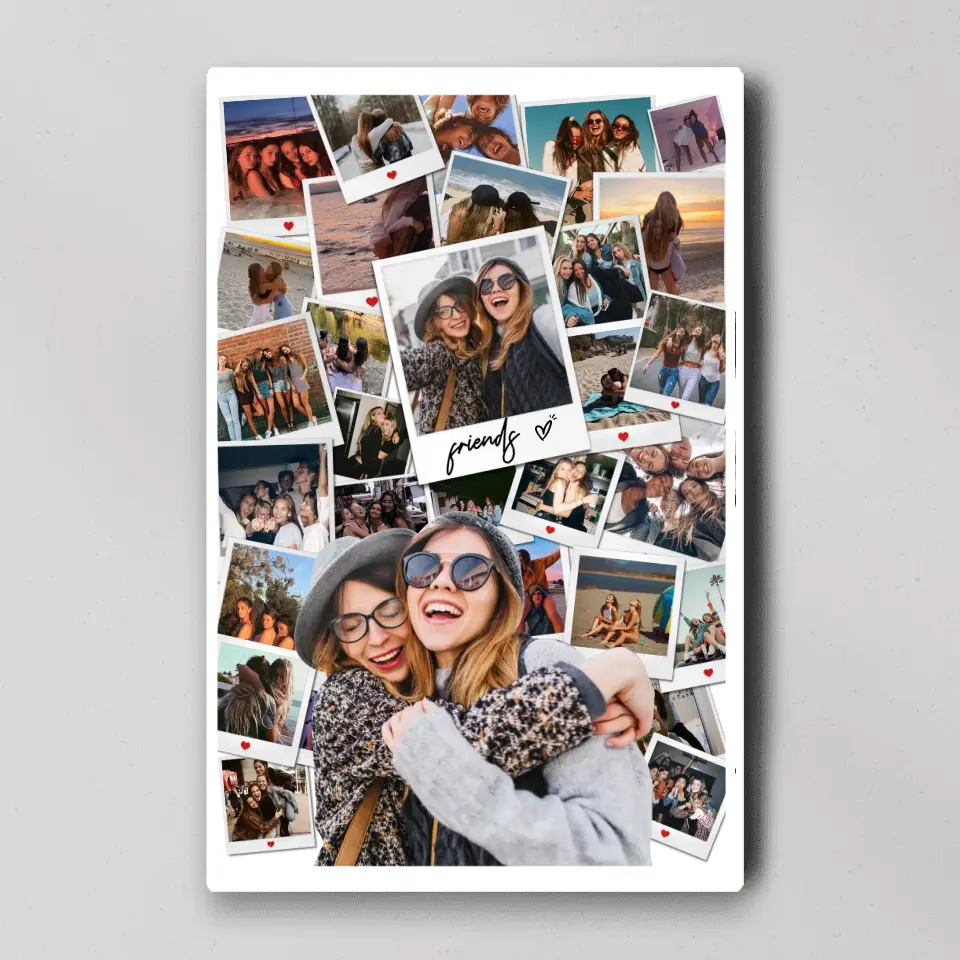 Friends And Love In Every Moment Upload Photo Canvas And Poster - Image 4