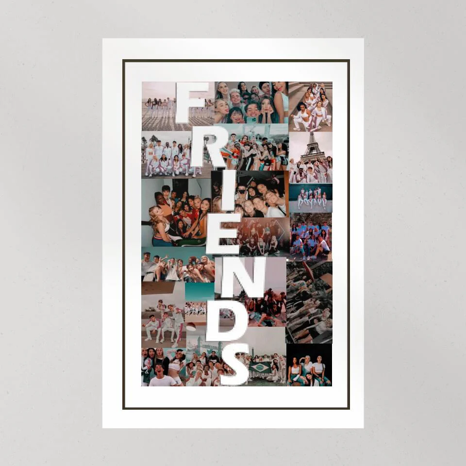 Friends Photo Collage Custom Canvas Poster Anniversary Gift For Friends - Image 7