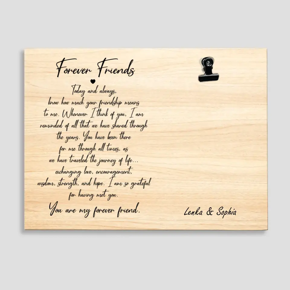 Friendship Anniversary Gift for Friend Photo Clip Frame Sentimental BFF Gifts - Image 2