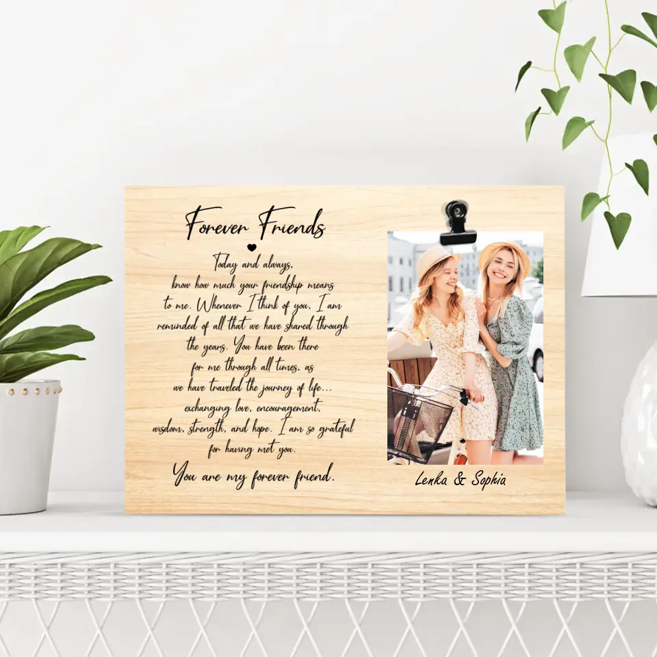 Friendship Anniversary Gift for Friend Photo Clip Frame Sentimental BFF Gifts - Image 3