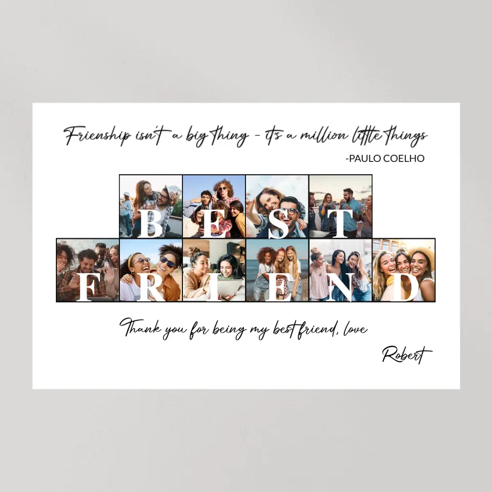 Friendship Isn't A Big Thing Personalized Canvas Poster - Image 10